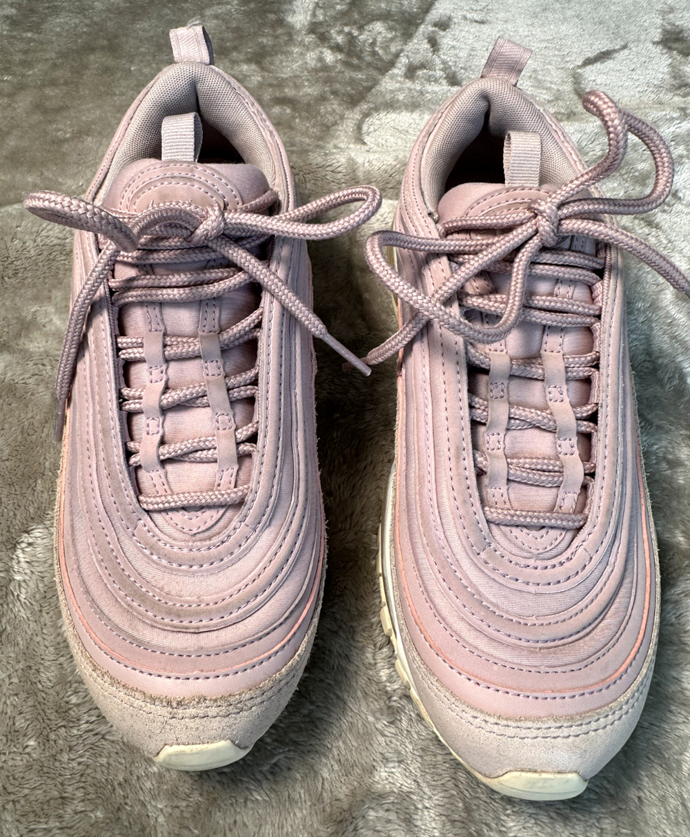 Nike Air Max 97 Premium Pink Leather Shoes Sneakers Womens Size 7 917646-500